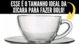 Qual o tamanho ideal de xícara para fazer bolo [upl. by Lenci]