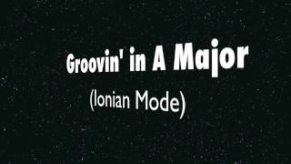 A Major Ionian Mode  Happy Groove Backing Track [upl. by Ettevol]