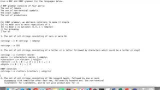 How to write BNF and EBNF grammar [upl. by Ayikahs]