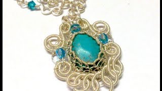 Turquoise Filigree Pendant Wire amp Jewelry Making Tutorial Preview [upl. by Wellesley]