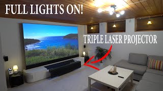 AWOL Vision LTV 3500 review  The brightest 4K Tri Chroma UST laser projector [upl. by Attenwahs]