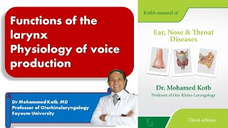 Function of the larynx amp physiology of voice production Prof Dr Qotb [upl. by Ikkaj]