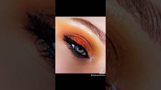 Warm Orange Eye Tutorial Foe BlueHooded Eyes [upl. by Eisler]