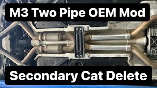 BEST E92 M3 Exhaust Setup OEM Muffler Mod Secondary Cat Delete Perfect V8 Sound [upl. by Elnora959]