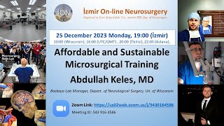 İON 406 lecture Keleş Affordable and Sustainable Microsurgical Training 251223 [upl. by Bowe509]