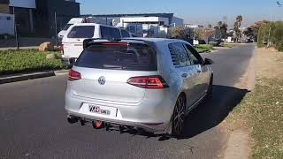 VW GOLF 7 GTi stage 2 with Full exhaust and Downpipe pops and bangs [upl. by Ericha]