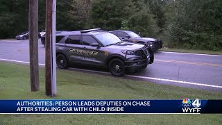 Vehicle stolen with child inside Upstate pursuit ensued officials say [upl. by Schreiber375]