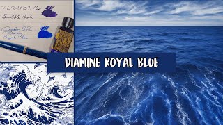 Diamine Royal Blue Ink Review  Giveaway [upl. by Hasile]