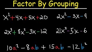 Factor By Grouping Polynomials  4 Terms Trinomials  3 Terms Algebra 2 [upl. by Elle722]