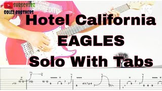 Hotel California  Eagles Solo with tabs [upl. by Jerrylee]