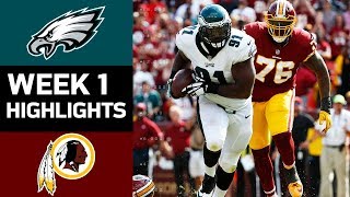 Eagles vs Redskins  NFL Week 1 Game Highlights [upl. by Nnayllehs496]