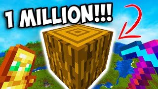 I Farmed 1000000 Logs In Hardcore Minecraft [upl. by Ahtnama]