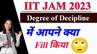 IIT JAM form fill up 2023  Degree Decipline [upl. by Eelyr]