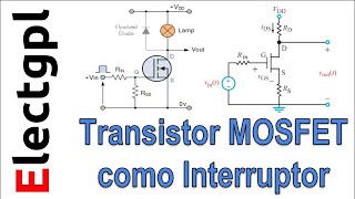 Transistor MOSFET como interruptor  Corte y Saturación [upl. by Cooley150]