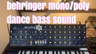 behringer monopoly dance bass sound test [upl. by Anahsirk]