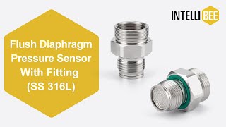 AC13 Flush Diaphragm Pressure Sensor With Fitting SS 316L Flush Diaphragm Pressure Transducer [upl. by Onaimad]