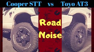 Cooper STT Pro vs Toyo AT3 ROAD NOISE Comparison [upl. by Asilrak9]