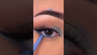 Blue eye makeup tutorial 👁️💞 beautifullook eyemakeup eyeshadow 💕 [upl. by Fe]