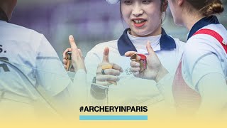 Recurve women team  Watch Party  ArcheryinParis [upl. by Ahsiemaj]