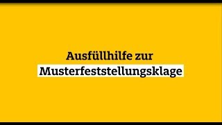 Anleitung Ausfüllhilfe zur Musterfeststellungsklage  ADAC [upl. by Fidela]