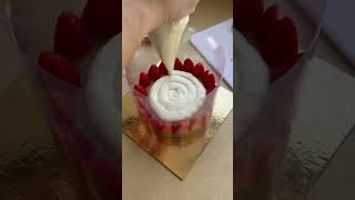 🍓 Fraisier Cake 🍓 Full tutorial and recipe on my channel 🌸 strawberry strawberrycake recipe [upl. by Craddock]