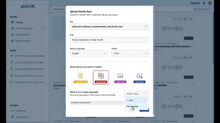 plain X  How to create a translation from an audio file in 4 steps [upl. by Osyth722]