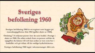 Sveriges befolkning 1960 med berättarröst [upl. by Aileno]