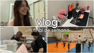 VLOG Um final de semana vôlei reforma enem [upl. by Sarilda]