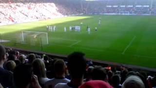 Saints fans singing Rickie Lambert Southamptons Goal Machine against Barnsley 100312 [upl. by Noruq40]