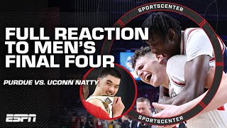 FULL REACTION Purdue amp UConn ADVANCE to the NCAA Mens National Championship 🏆  SportsCenter [upl. by Alleuol235]