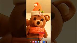 Christmas bear 🐻🎄✨️ christmas diy clayartidea [upl. by Tubb57]