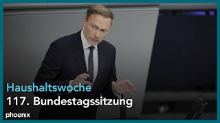 Haushaltswoche im Bundestag Einbringung des Haushaltsgesetzes 2024 durch den Finanzminister [upl. by Octavus250]