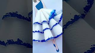 Dress Design shorts artsatisfying youtubeshorts [upl. by Aelahc]