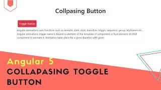 Angular 5 Animation Collapsing Toggle Button Example [upl. by Nishom344]