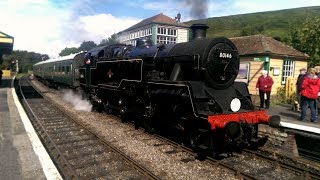 BRs Standards  Swanage Railway BR Standard Class 4MT 80146 Footplate Ride 090917 [upl. by Hodgson647]