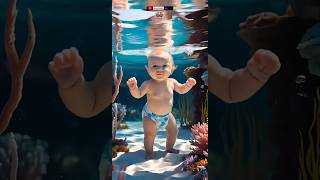 Cutest Baby Swimming II AI GENERATED VIDEOS [upl. by Queston]