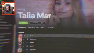 KSI listening to Talia Mars music [upl. by Einegue879]