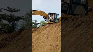 excavator PANO mag slope Ng River plood control gamit ang Caterpillar 320Gc excavator [upl. by Roxi]