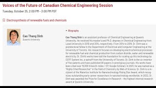 Electrosynthesis of Renewable Fuels and Chemicals [upl. by Eirahcaz329]