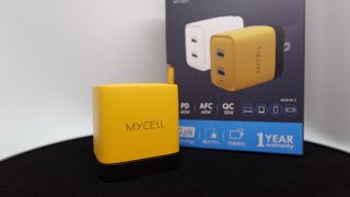 Mycell 40W 氮化鎵 兩孔USBC電源供應器：輕巧革命，充電無限 [upl. by Venable]