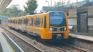 Tyne amp Wear Metro Class 555005 at Chillingham Road [upl. by Atinehs]