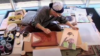 Ukiyoe woodblock printmaking with Keizaburo Matsuzaki [upl. by Llennod]