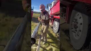 One Man Loading of Drill Pipe Into Steel Casing for DR Drilling 💧Chad Grignon Skowhegan Maine [upl. by Aubrey]