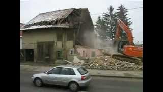 Abbruch altes Bauernhaus an der Ehinger Straße in Erbach 2007 [upl. by Irbmac]