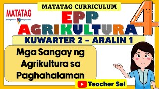 GRADE 4 EPPAGRIKULTURA QUARTER 2 ARALINWEEK 1 MATATAG  Mga Sangay ng Agrikultura sa Paghahalaman [upl. by Ayom891]