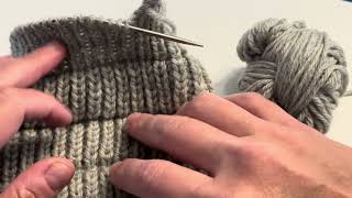 Sewn tubular bind off in the round on one needle [upl. by Yerfdog]