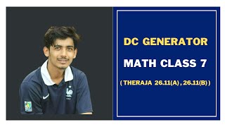 12 DC Generator Math Class 7  Theraja 2611a  2611b  DC Generator Bangla Tutorial [upl. by Notsla]