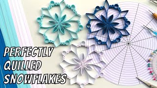 Quilling Snowflakes  Tips to make perfectly Quilled Snowflakes [upl. by Rann290]