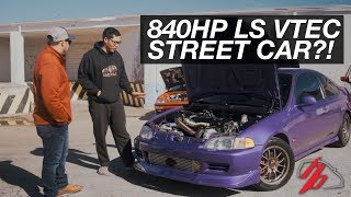 This 840HP Turbo LSVTEC EG Is the ULTIMATE Street Car [upl. by Elladine]