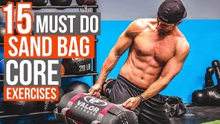 GREAT LOOKING ABS  15 MustDo Sand Bag Core Exercises [upl. by Yael244]